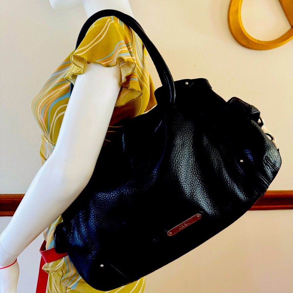 Cole Haan Black Pebbled Leather Shoulder Bag